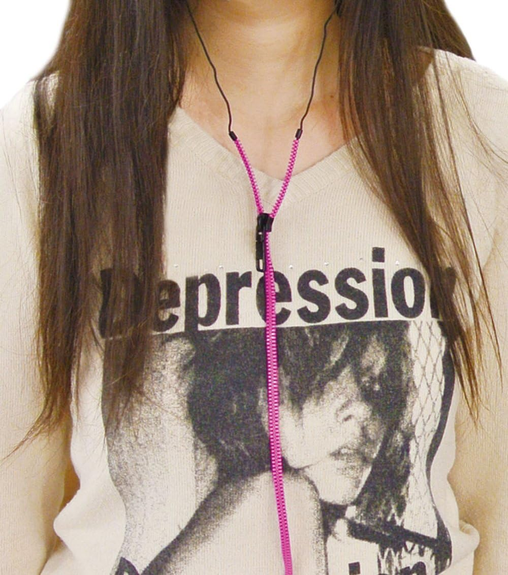 Mars Zipper Earphones Pink