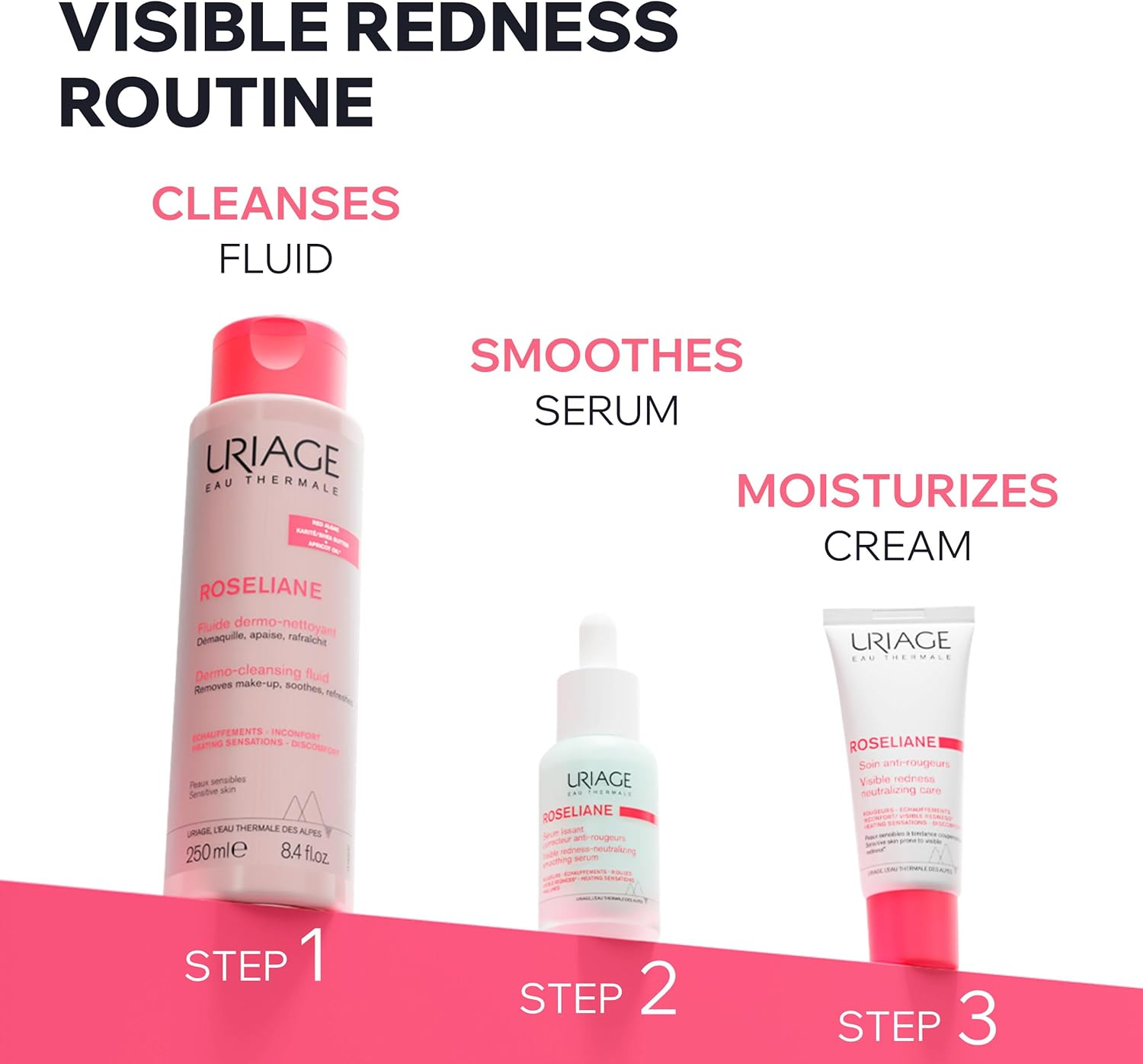 Uriage Roseliane anti Redness Dermo-Cleansing Fluid, 250 Ml image number 6