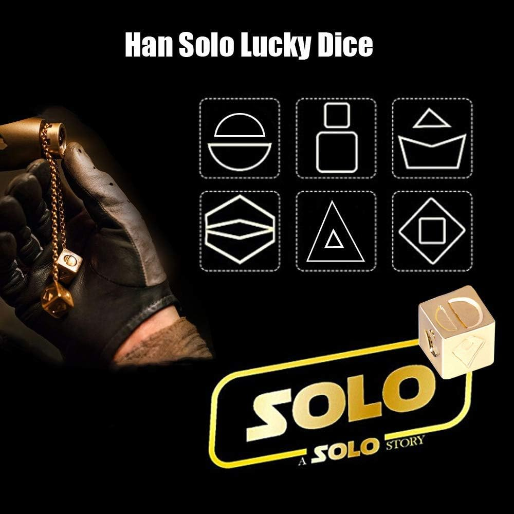 Han Solo Lucky Dice Prop Cosplay Costumes Replica Accessories,1.3 Cm Men Dice Jewelry Cosplay Car Rearview Mirror image number 2