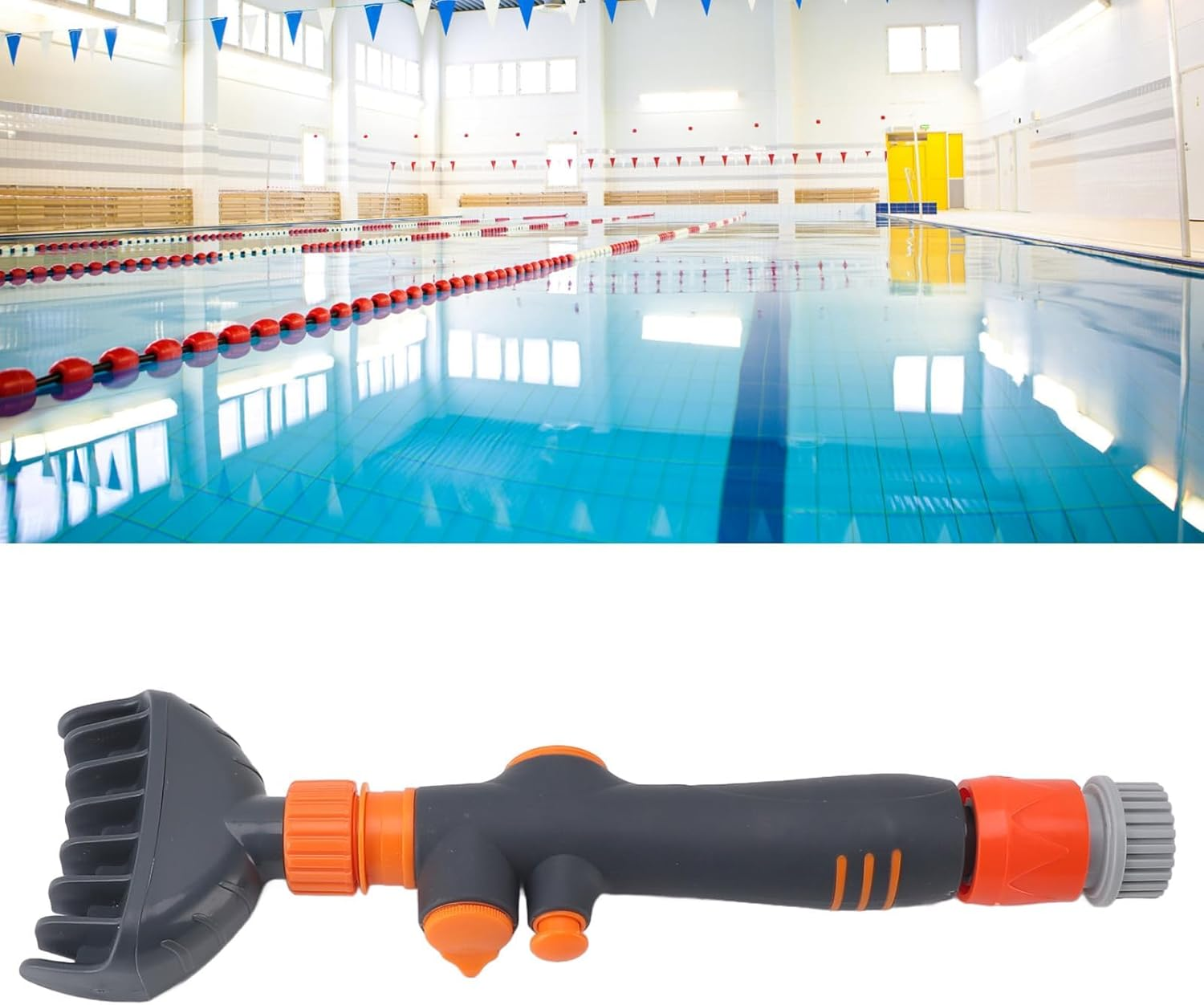 Lvifloae Pool Cartridge Cleaner, High Efficiency PVC Cartridge Cleaning Brush, Reusable Spa Pool Water Filter Cleaning Hose Attachment Tool for Swimming Pool