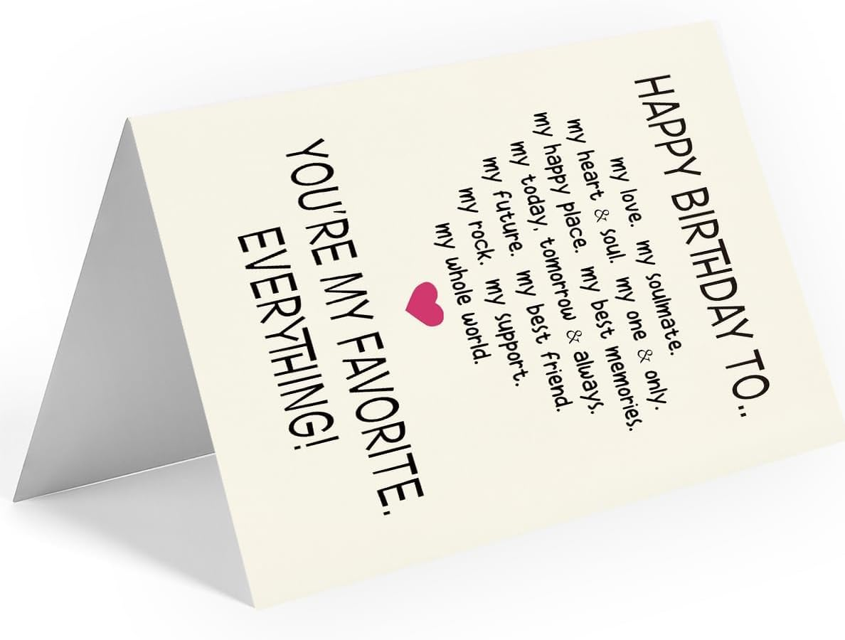 Funny Birthday Card & Gifts for Men Husband Boyfriend Him, Happy Bday Card (Red Heart 2) image number 5