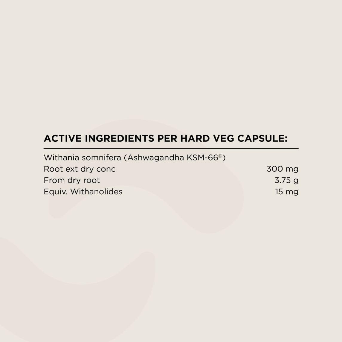 Switch Nutrition Ashwagandha (KSM-66), Stress Management Capsules, 300Mg, 60 Capsules image number 2