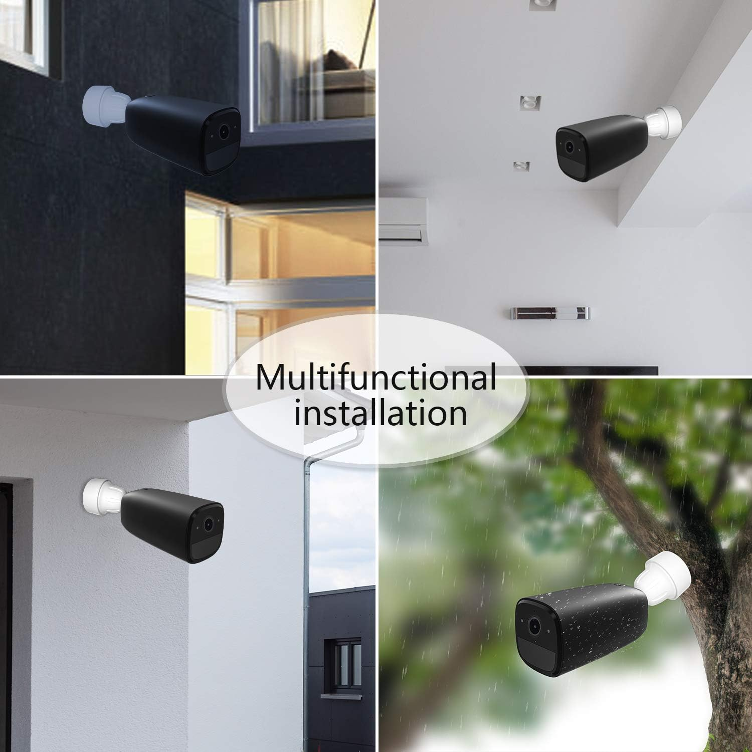 HOLACA 2 Pack Eufycam 1 and 2 Eufycam 2 Pro Silicone Case Skin Compatible with Eufycam 1 and 2 2Pro Wireless Home Security Camera System - Waterproof, Soft Protective Light - 12 2Pro Skins image number 3