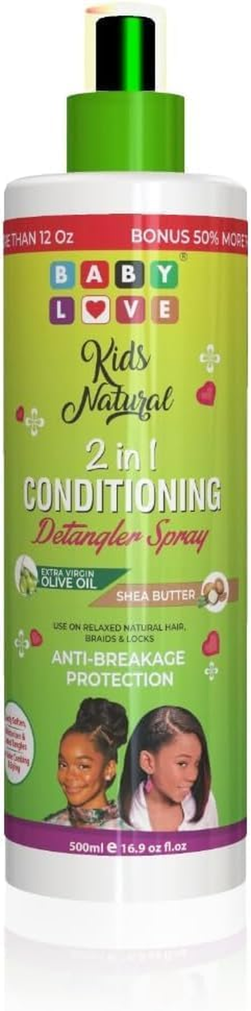 BABY LOVE KIDS NATURAL 2-IN-1 SHEA BUTTER CONDITIONING DETANGLING SPRAY 500ML