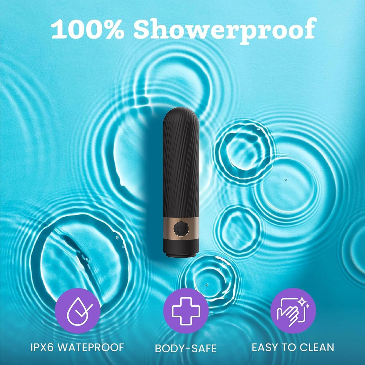 G Spot Bullet Vibrator for Women,Waterproof Adult Sex Toys Nipple Clitorals Stimulator with 10 Vibrating Modes Full Silicone Rechargeable Mini Vibrators image number 5