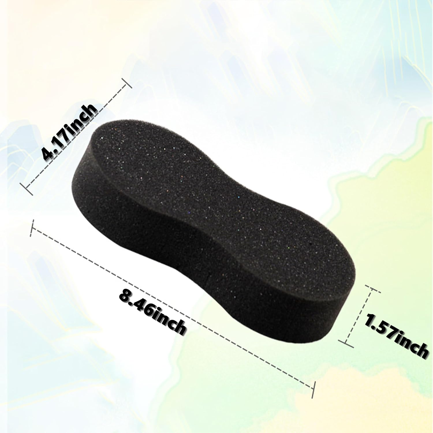 2 Pack Car Wash Sponge Large Bone Shape High Absorbency Porous Foam Cleaning Sponges Scratch Free Wash Pad for Auto Boat Caravan Truck Ute Kitchen Bathroom Household Cleaning Black & Grey image number 2