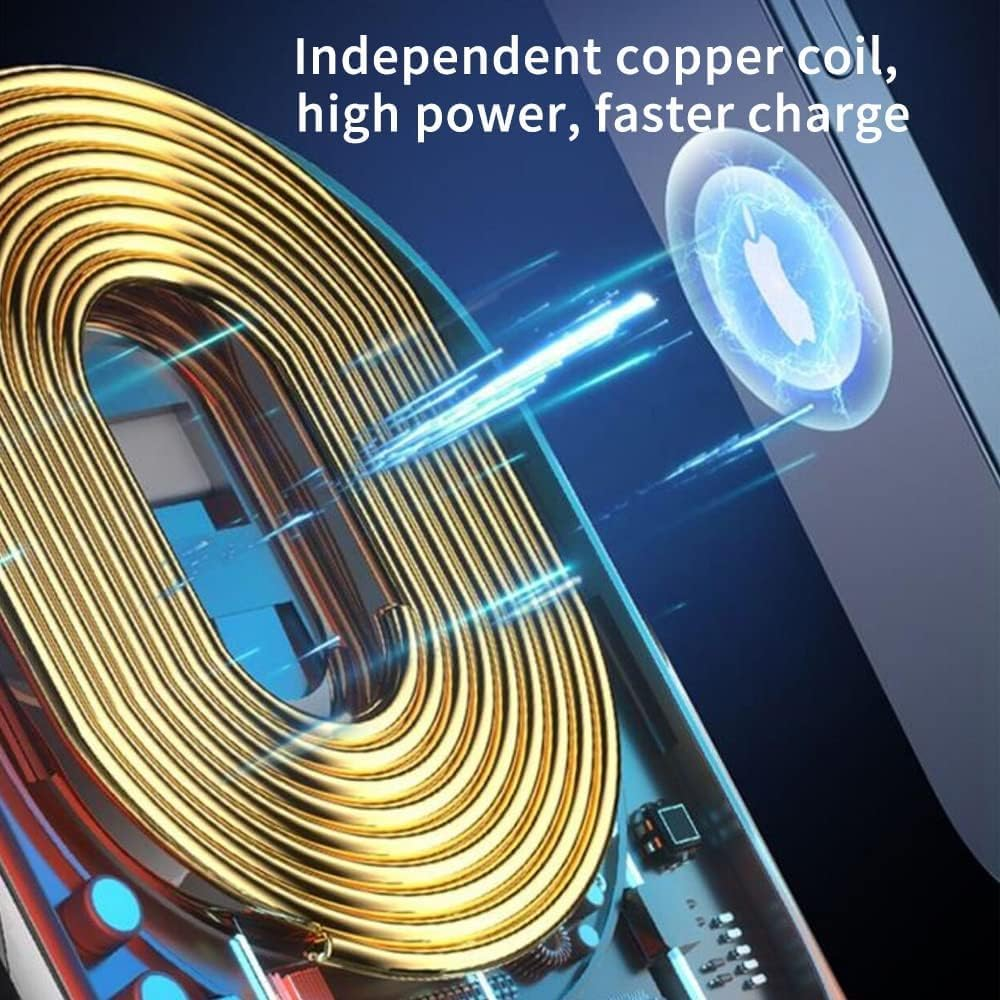 Wireless Car Charger Auto-Clamping,Infrared Sensor Mobile Phone Navigation Holder,10W Charging and 3 Magnetic Adapters, Compatible with All Mobile Phones. image number 5