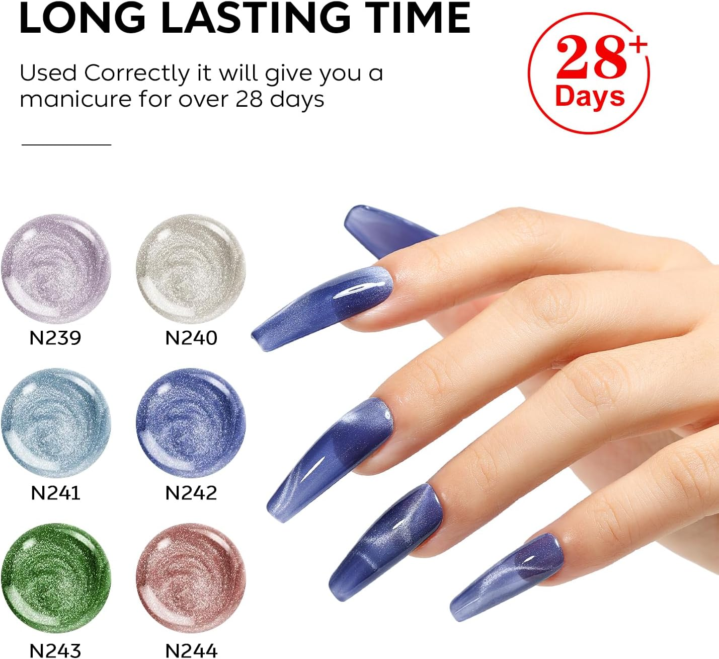 Nicedeco Gel Nail Polish 6 Pcs 8Ml Soak off LED U V Kit-31 Cruelty-Free & Vegan image number 4