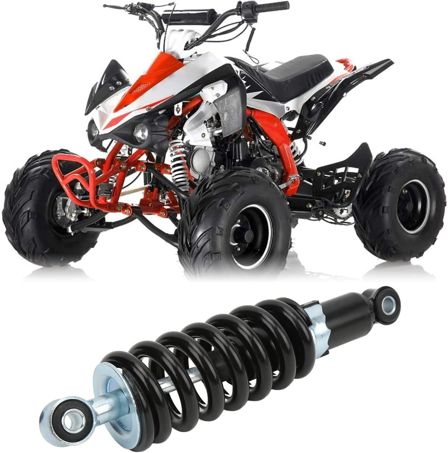 240Mm Motorcycle for Bikes, Atvs, Karts, Scooters &ndash; 325Mm Replacement Suspension Damper with Spring Design