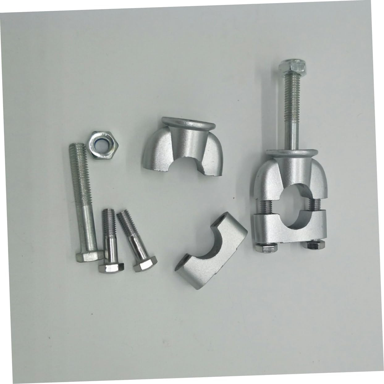 Motorbike Handlebar Riser Clamps 2Pcs Handlebar Riser Connecting Clamps Compatible Handlebars Lightweight Sturdy image number 1