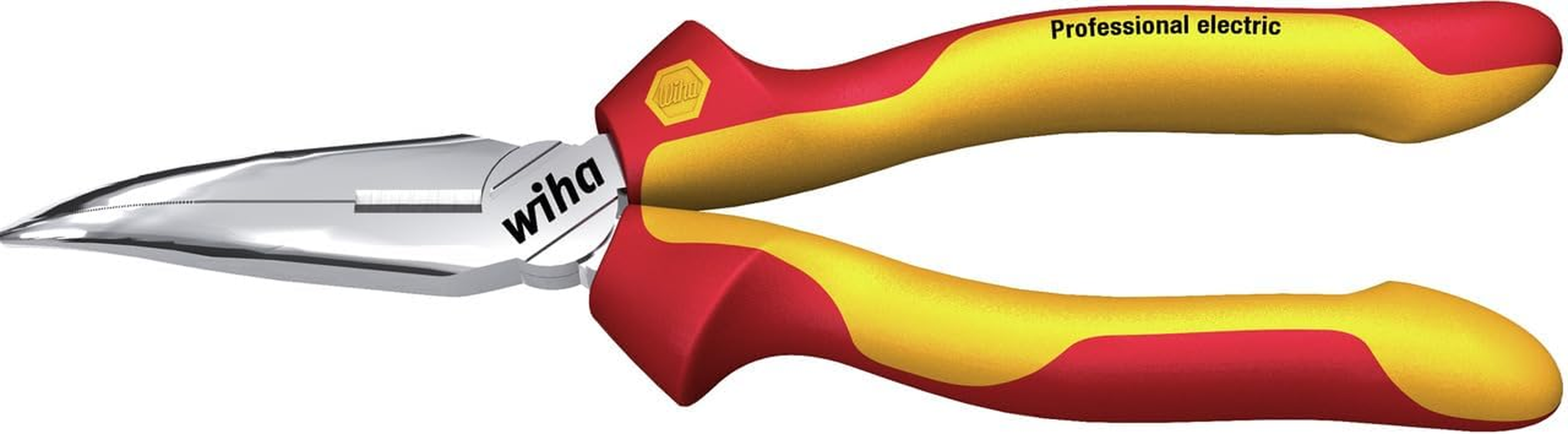 Wiha Flachrundzange Professional Electric Mit Schneide Gebogene Form, Ca. 40&deg; Zuf&uuml;hren Leicht Gemacht 200 Mm Elektrikerzange, VDE Gepr&uuml;ft (27425) image number 4