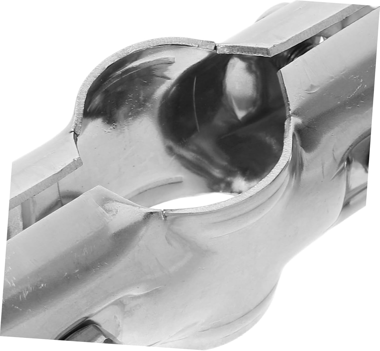 Outanaya 2Pcs Stainless Steel Pipe Connector Pipe Adapter Greenhouse Tube Clamp Zinc-Plated Repair Clamp for Greenhouse Supplies image number 3