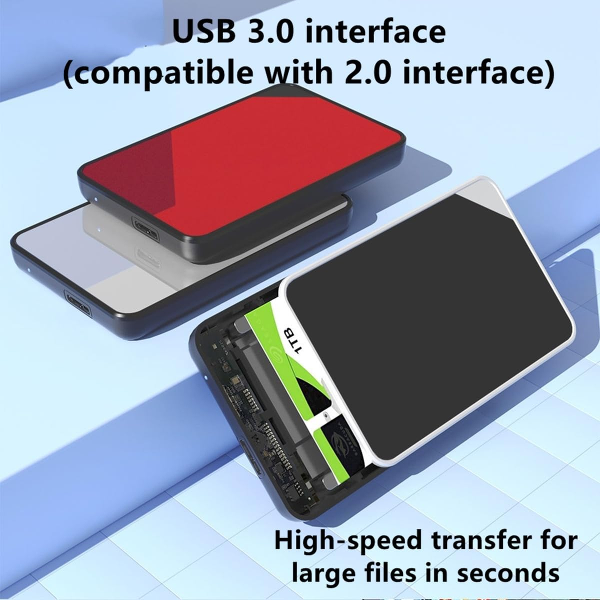 1TB External Hard Drive-Usb 3.0 Portable External Hard Drives-Slim External Hard Drive-5Gbps H-Speed Solid State External Hard Drive-Portable External Hard Drive for Mac,Pc,Laptop (Black) image number 6