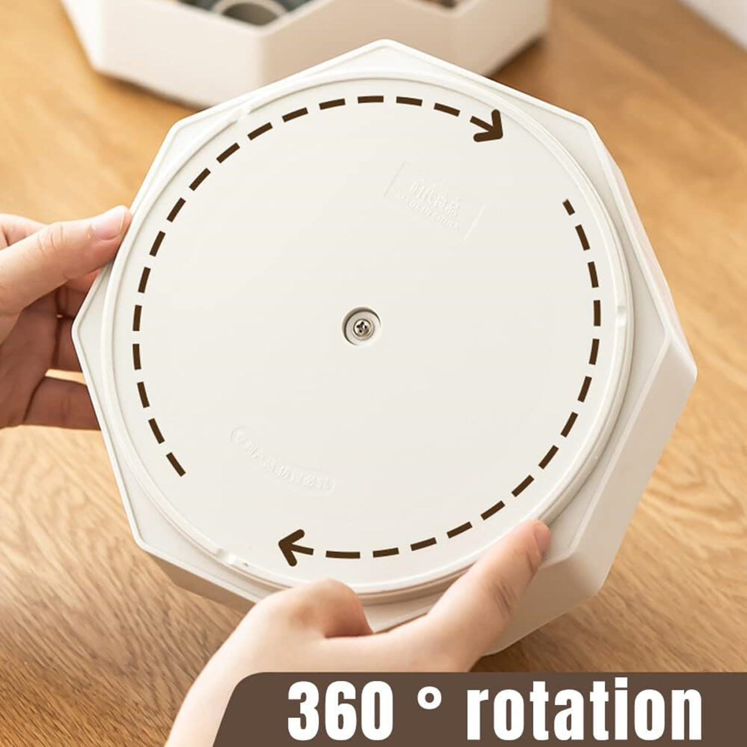 JCZD Rotating Pen Holder, Stationary Organiser, Pen Holder for Desk 9 Compartments, Upgraded Large Capacity 360&deg;Rotatable, Can Accommodate Pencils, Colored Pens, Various Stationery (Blue)