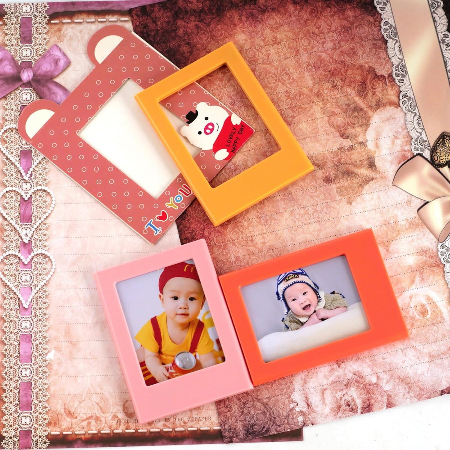 GYB 12PCS Colorful Magnetic Photo Frame for 3 Inch Mini Photo, Picture Collage Frames for Fridge Metal Surfaces, DIY Photo Frame (2 Sets) image number 6