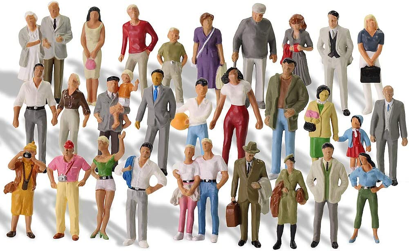 O Gauge Figures All Standing 1:43 O Scale Model Trains Passengers 30 Different Poses People Model Railway for Miniature Scenes image number 6