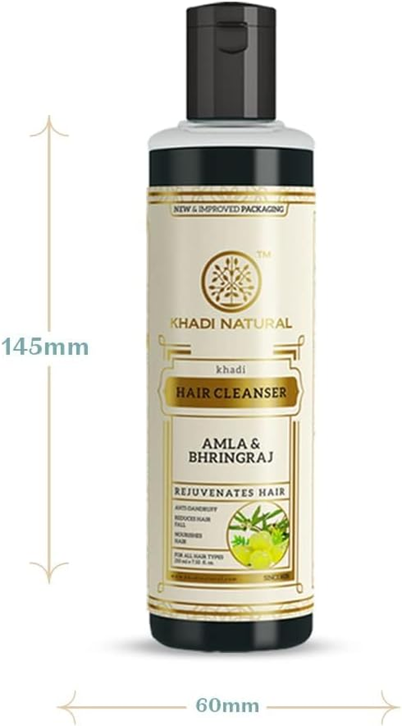 Khadi Natural Herbal Amla and Bhringraj Shampoo, 210Ml (Pack of 2) image number 1
