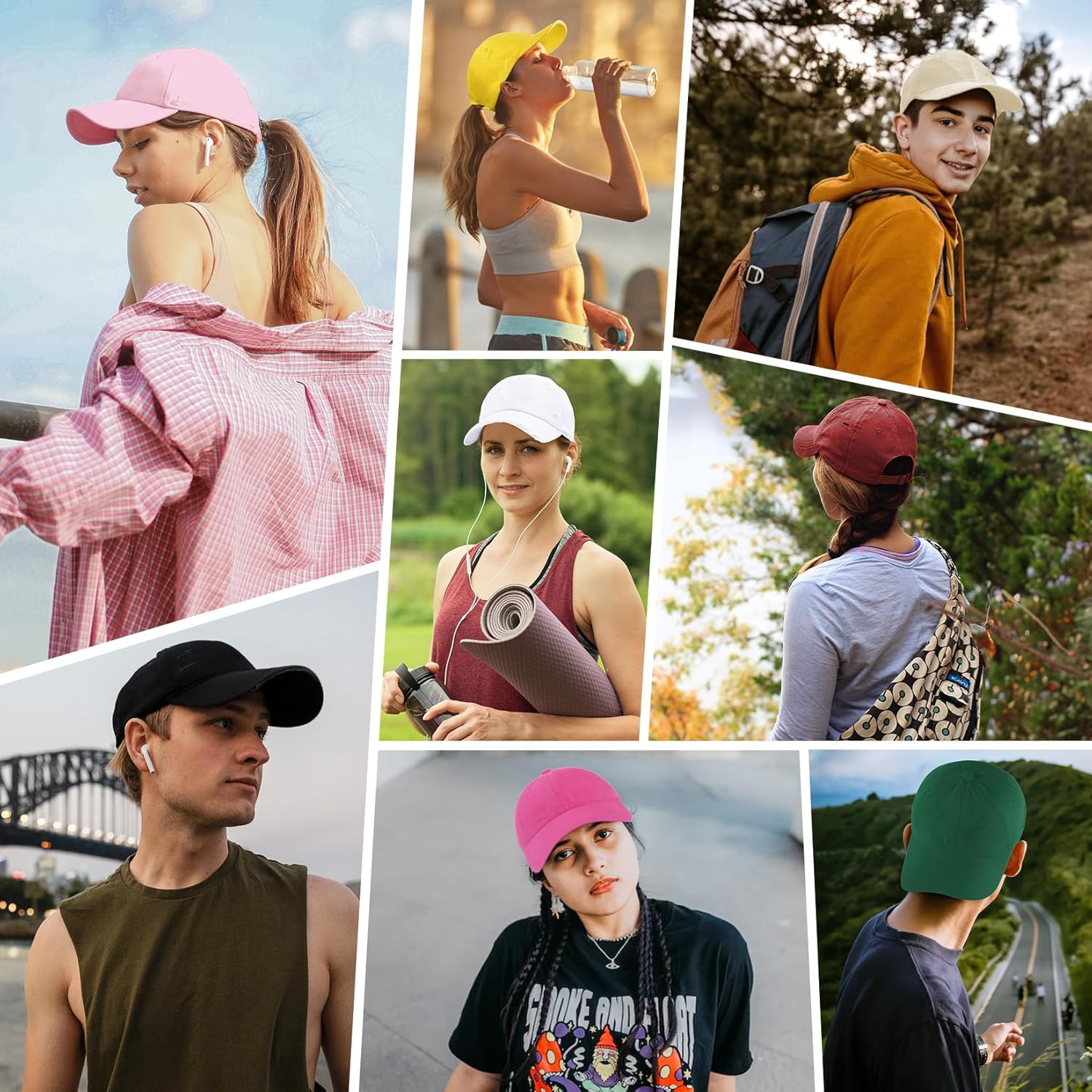 Komorebi Baseball Cap Women Men Vintage Washed Distressed Hats Adjusted Cotton Dad Hat Adjustable Trucker Headwear image number 4