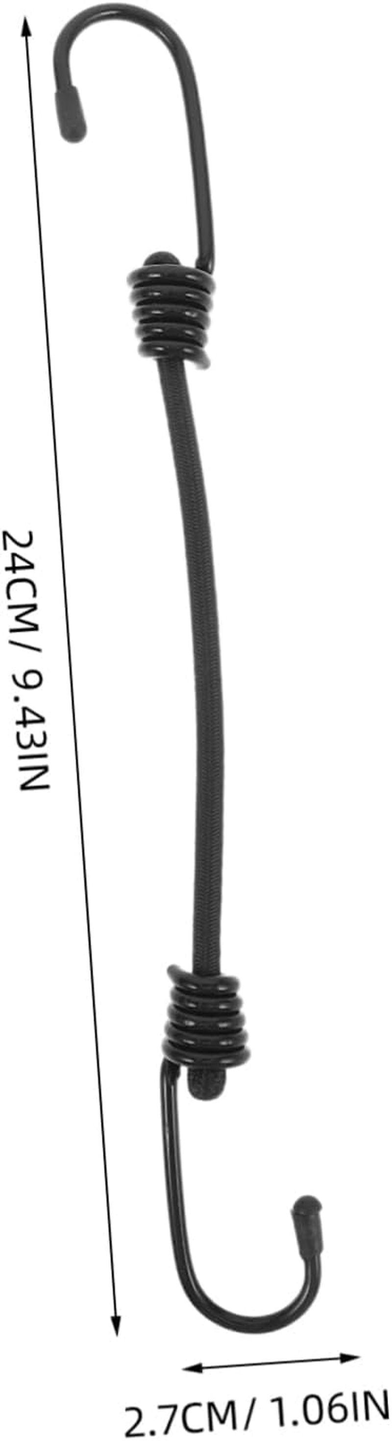 Holibanna 10Pcs Heavy Duty Elastic Bungee Cords Hooks Luggage Tie down Straps for Motorcycle Binding Scooters Bikes Trunk Fixing image number 5