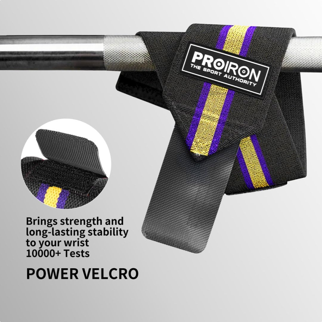 PROIRON Weightlifting Wrist Wraps 2 Pack Wrist Support with Heavy Duty Thumb Loop - Best Wrap for Powerlifting Competition, Strength Training, Bodybuilding - Charm Shadow Red image number 4