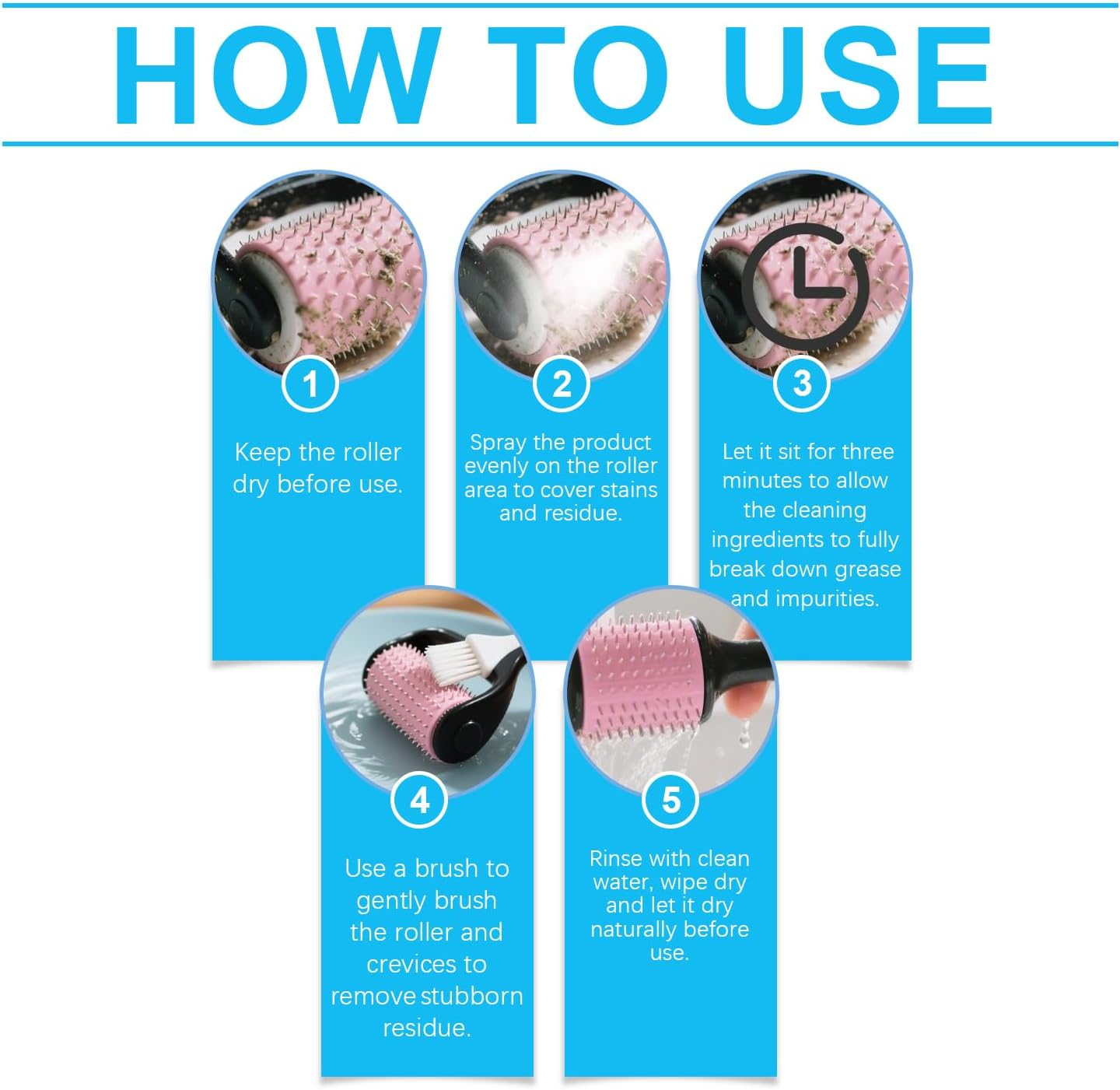 Roller Cleaner Spray, Deep Cleaning Solution for Massage Tools, 100Ml/3.38Fl.Oz, Efficient Stain Removal, Smooth Upgrade Formula image number 4