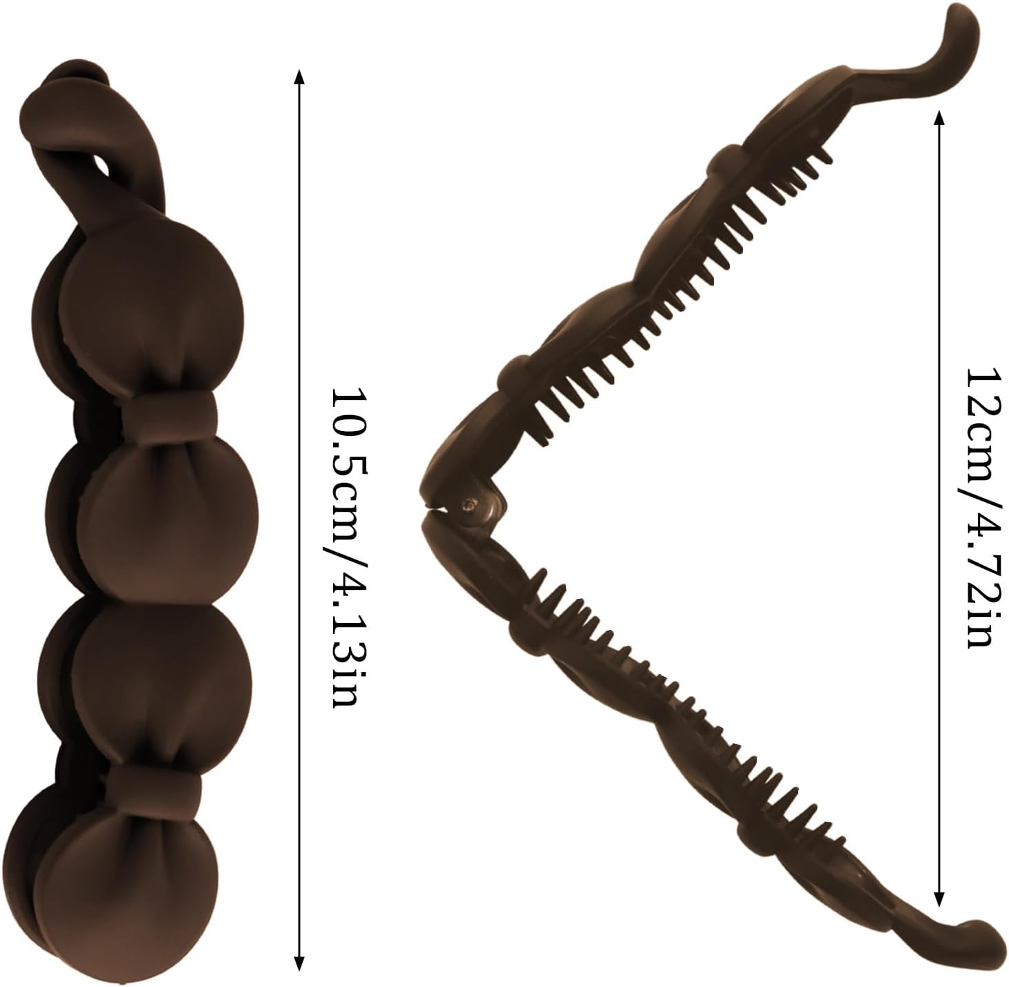 Srotmirw Banana Clip, Pack of 5 Brown Hair Clips Women by Solid Color for Women and Girls image number 3