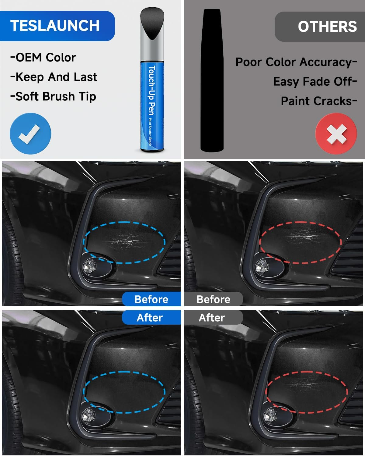 RSACET Astral Black Onyx 202 212 2KC Touch up Paint Compatible with Toyota Exact Match Touch up Paint Car Scratch Repair image number 1