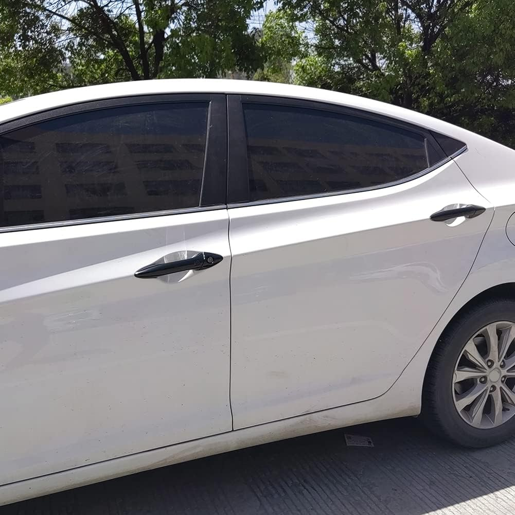 AOKIO Compatible with 2012 2013 2014 2015 2016 Hyundai Elantra Accessories Door Handle Cover Trim (Glossy Black with Smart Keyhole) image number 6