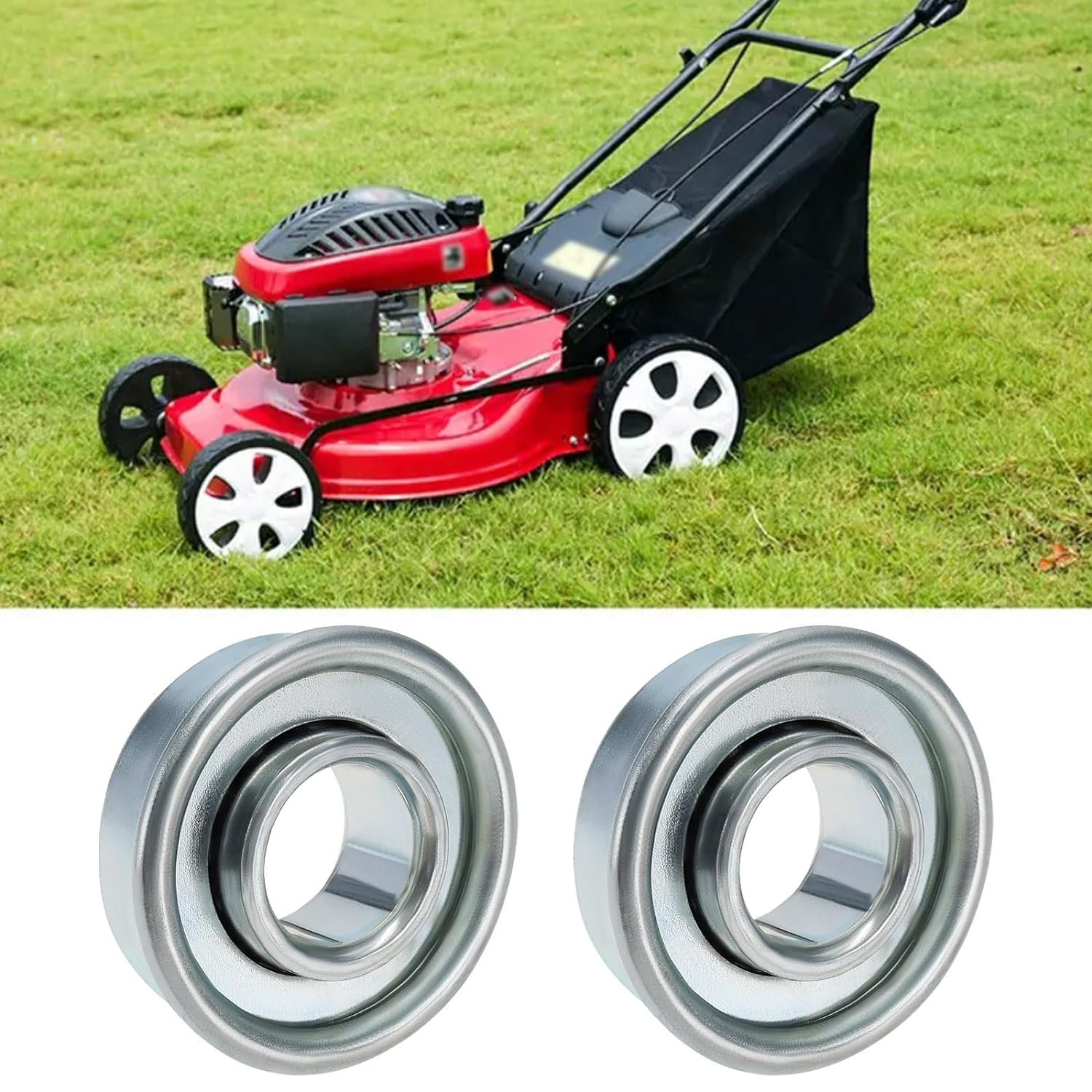 4Pcs Wheel Bearings Lawn Tractors Bearing Mower Wheel Bearing Lawnmowers Wheel Steel Bearing 28.6Mm OD 12.7Mm ID Silver image number 6