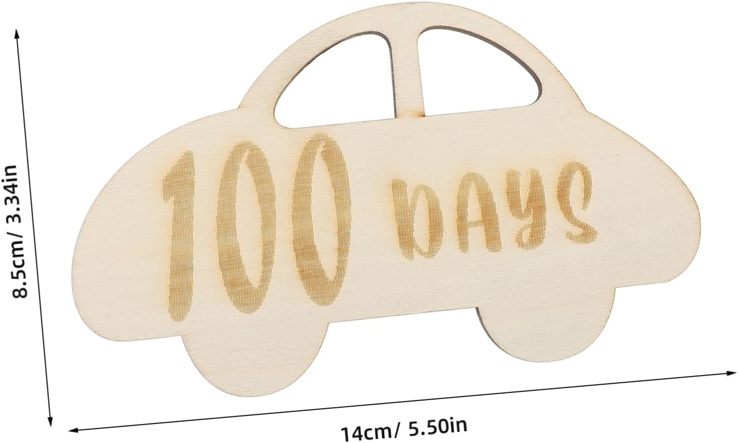 DOITOOL Wooden Milestone Growth Card Days Milestone Marker for Newborn Photography Safe Material Capture Precious Moments First Year image number 3