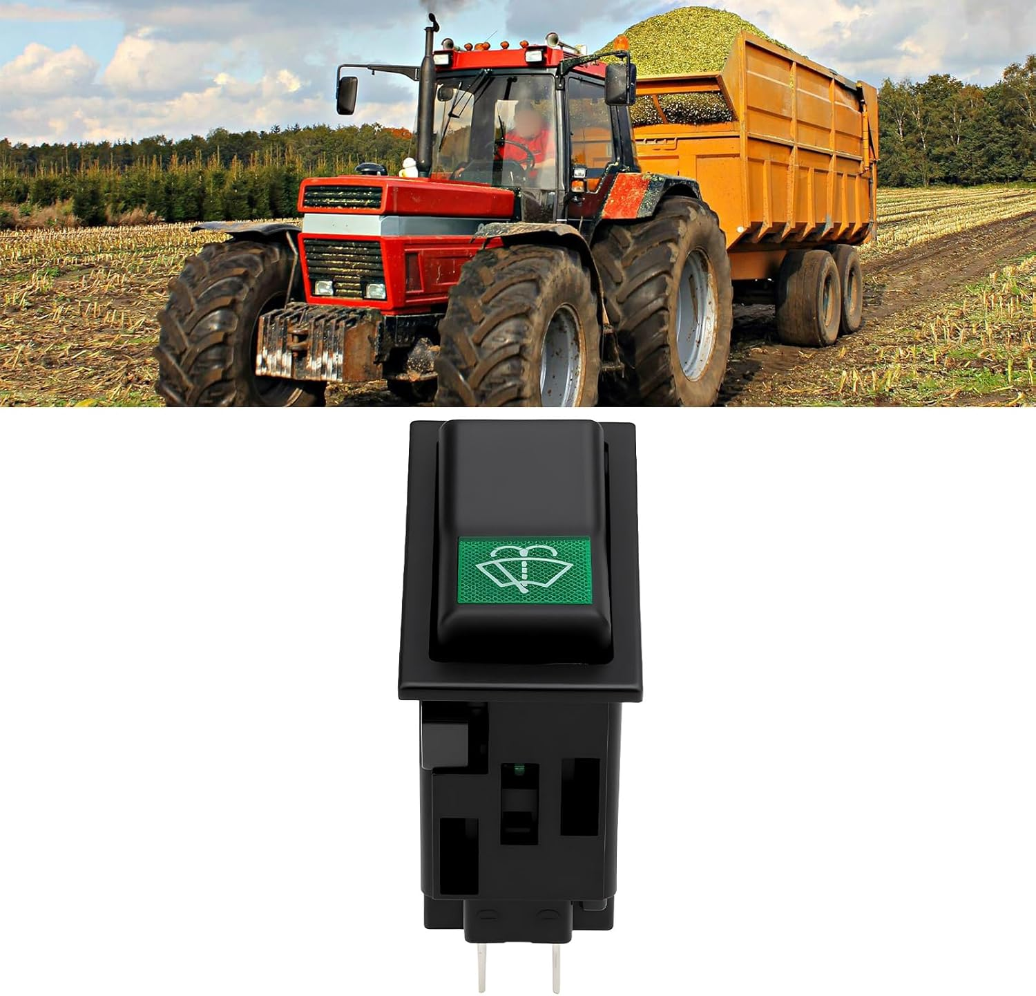 VGOL Tractor Windshield Wiper Button Switch 245911C1 3223052R2 Compatible with Case Compatible with IHC image number 3
