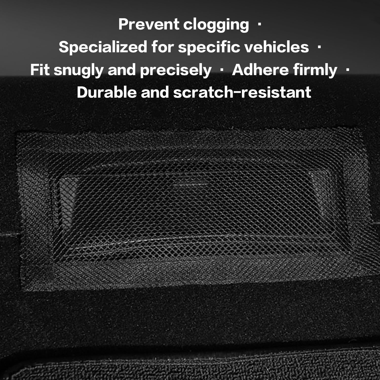 Kaoruo Rear Air Vent Cover for Tesla Model 3 & Model Y &ndash; 2 Pack Backseat Air Conditioning Outlet Protector with Upgraded Mesh Cloth & Velcro, Interior Accessories