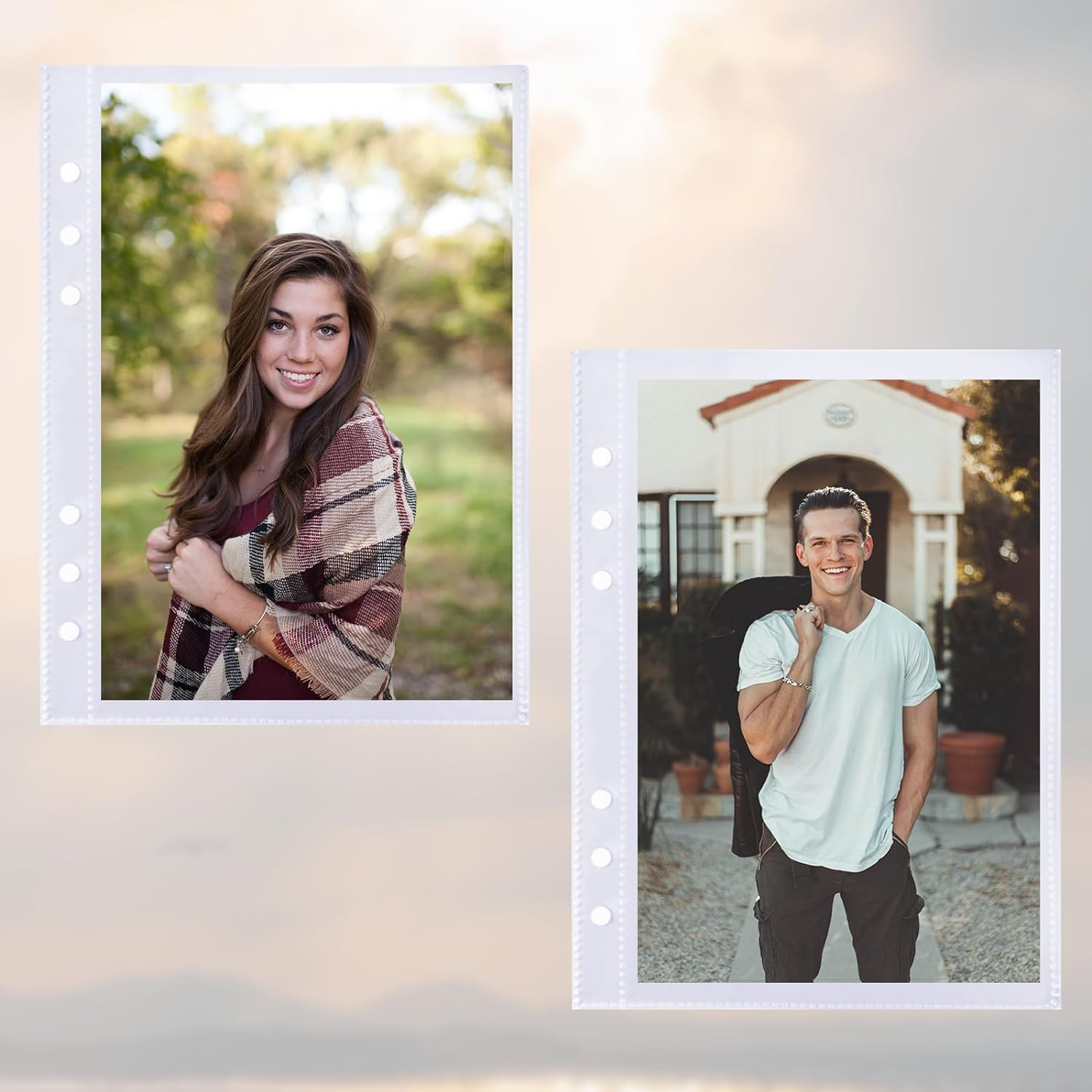 A5 Planner Inserts, 30 Pieces Clear Waterproof Pocket Protector Binder Sleeves, Page Protectors for Cards, Photocard Files, 6 Ring A5 Binder image number 4