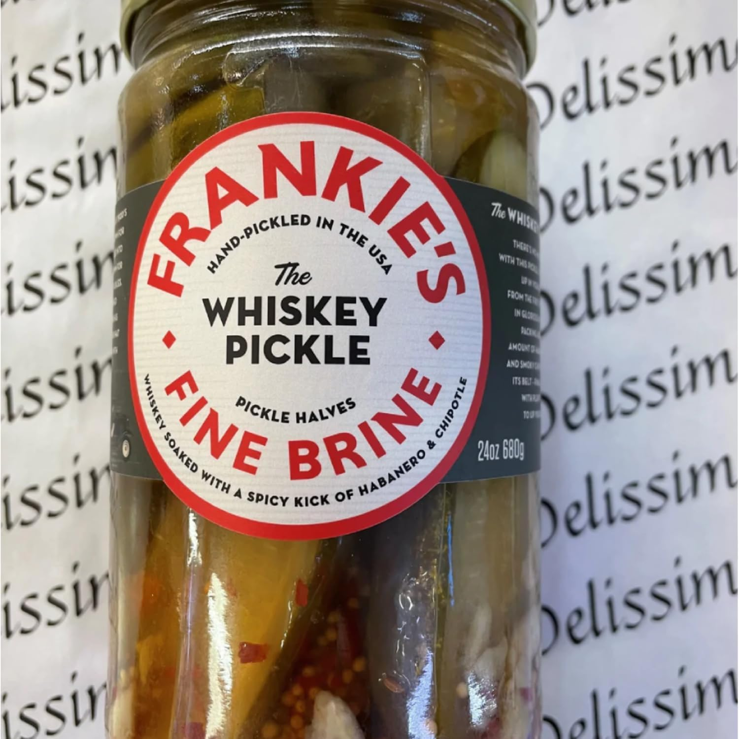Frankie'S Fine Brine 3 Jar Whiskey Pickle Pack - 3 Jars of Delicious Pickles Infused with the Finest Whiskey, with Some Habanero Heat and Smoky Chipotle. image number 5