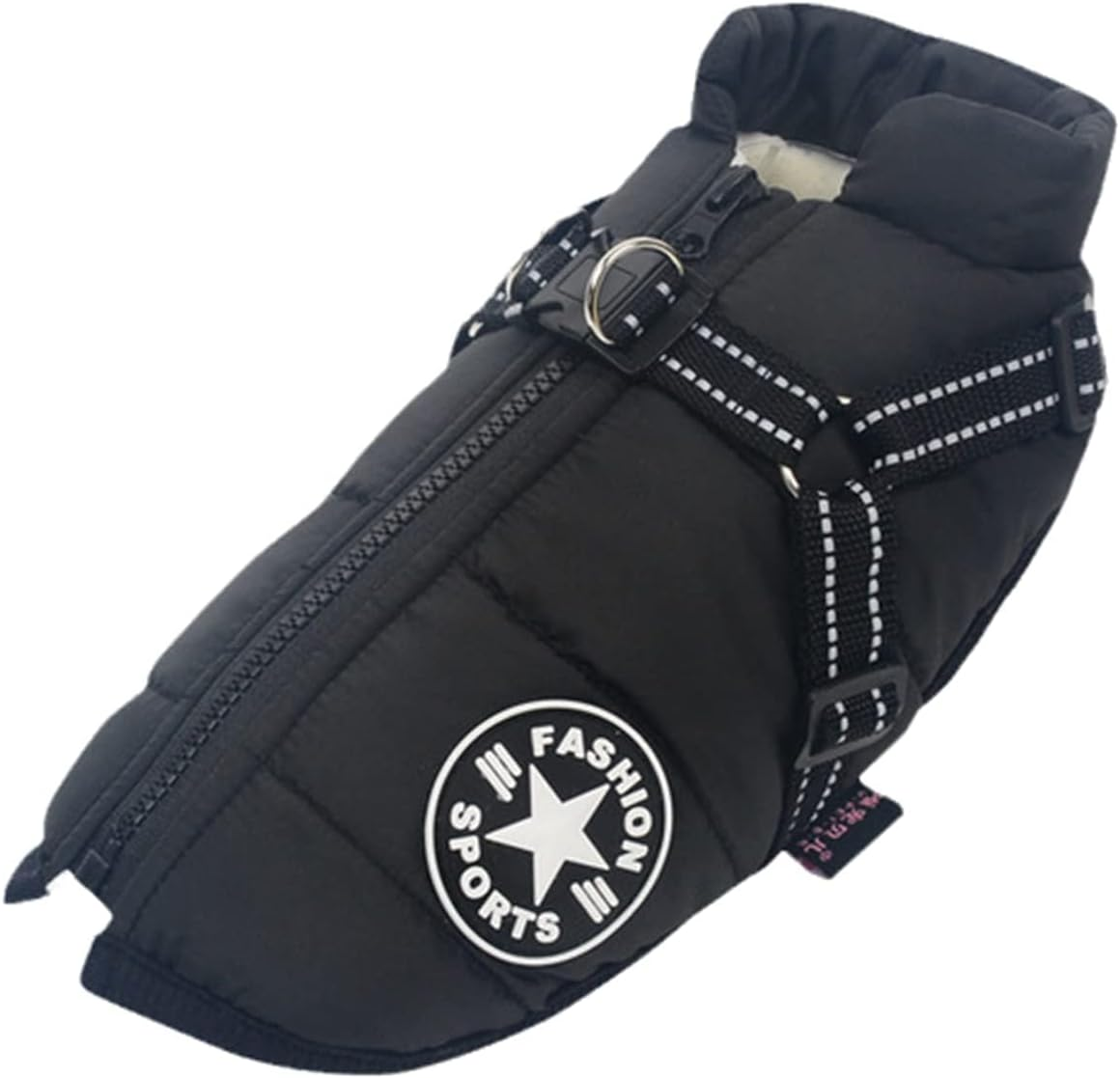 Small Dog Jacket with Harness, Outdoor Dog Sport Vest, Outdoor Warm Pet Winter Coat Harness for Cats Puppy Small Dogs (Blue, 4XL)