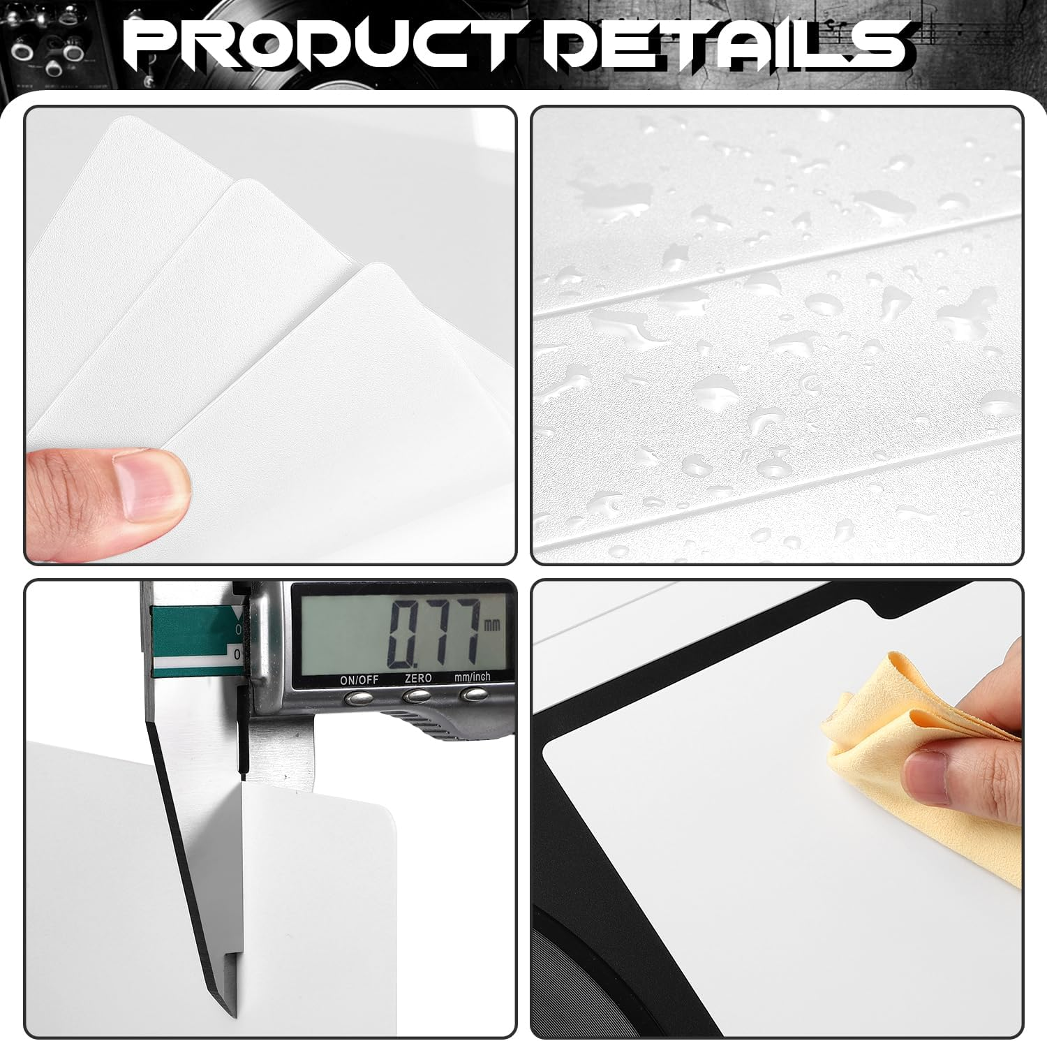 Facmogu 20PCS Vinyl Record Dividers, Upgrade Thicker 12" Plastic Vinyl Record Divider, Reusable DIY Blank Album Vinyl Separators for LP DVD Record Organization, Writable 33 RPM Record Dividers - White image number 1