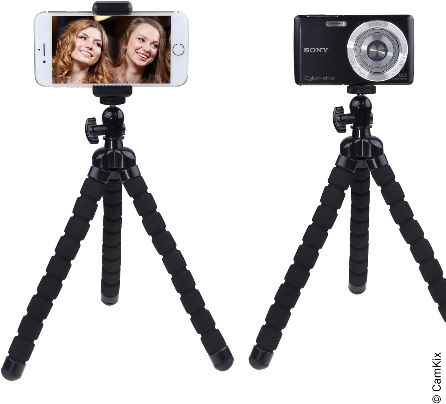 Flexible Cell Phone Tripod and Bluetooth Remote Control Camera Shutter - for Iphone, Samsung Galaxy and Many More - Octopus Style Mount - Universal Phone Holder - Solution for Smartphone Photography image number 5