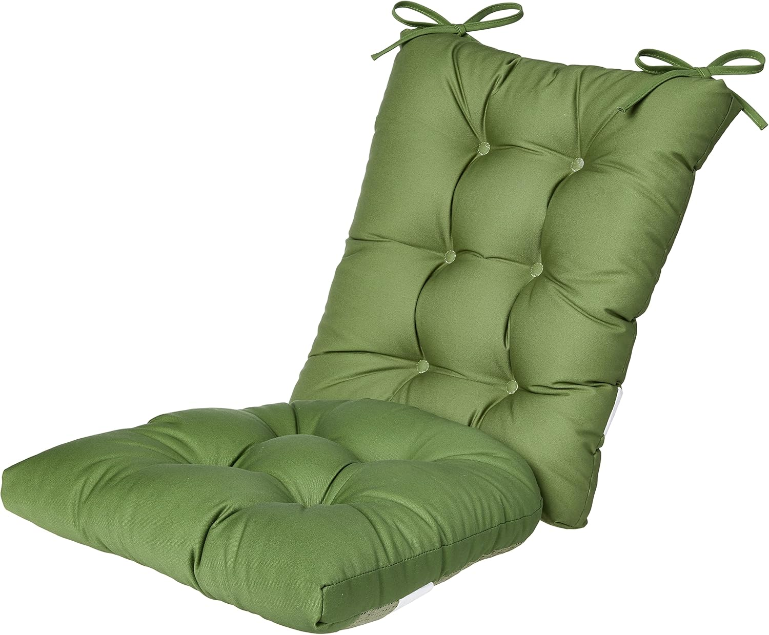 The Gripper Twill Jumbo XL Non-Slip Rocking Chair Cushion Set with Thick Padding, Includes Seat Pad & Back Pillow with Ties for Indoor Living Room Rocker, 17X17 Inches, 2 Piece Set, Sapphire