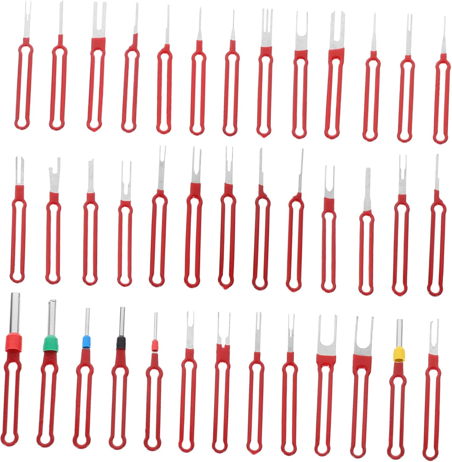 GETAJGHSD Terminal Pin Extractor Tool Kit 39Pcs Car Electrical Terminal Removal Tools 0.8-6.2Mm Ejector Set for Automotive Electrical System Repair image number 6