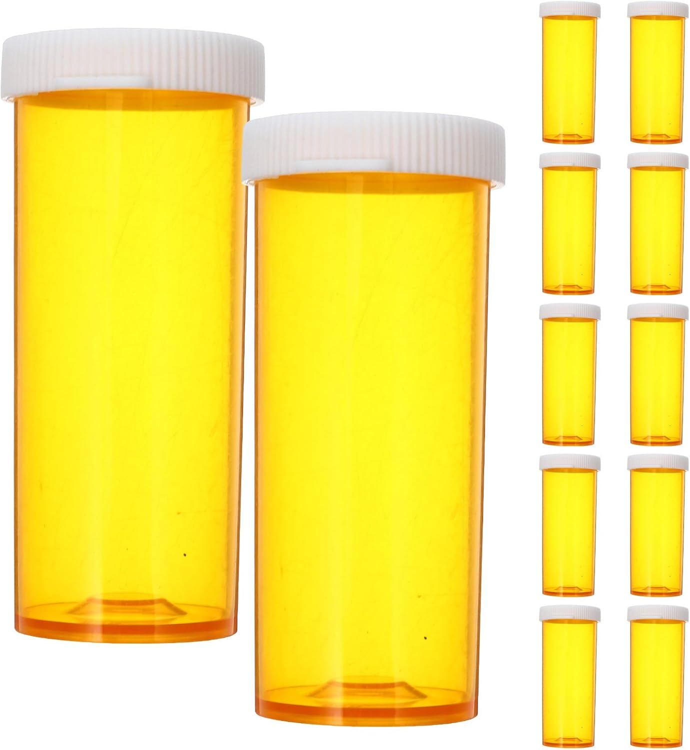 Healvian Empty Pill Bottles with Caps, 25Pcs Medication Vials, 8DR Plastic Medicine Containers, Clear Containers Pill Cases Organizers image number 1