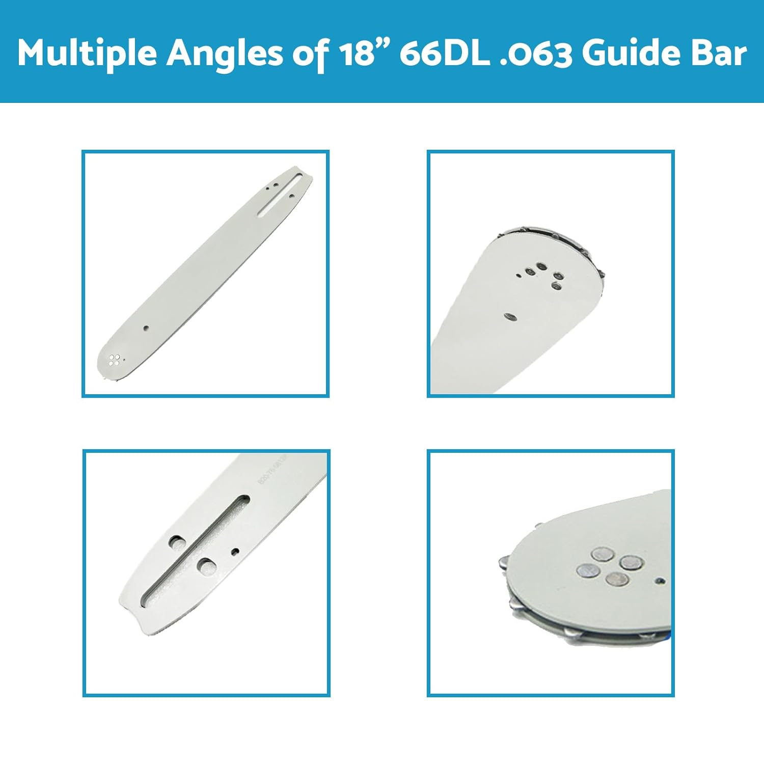 Chainsaw Bar 20" .063 3/8" 72DL Suitable for Husqvarna Jonsered Makita Poulan