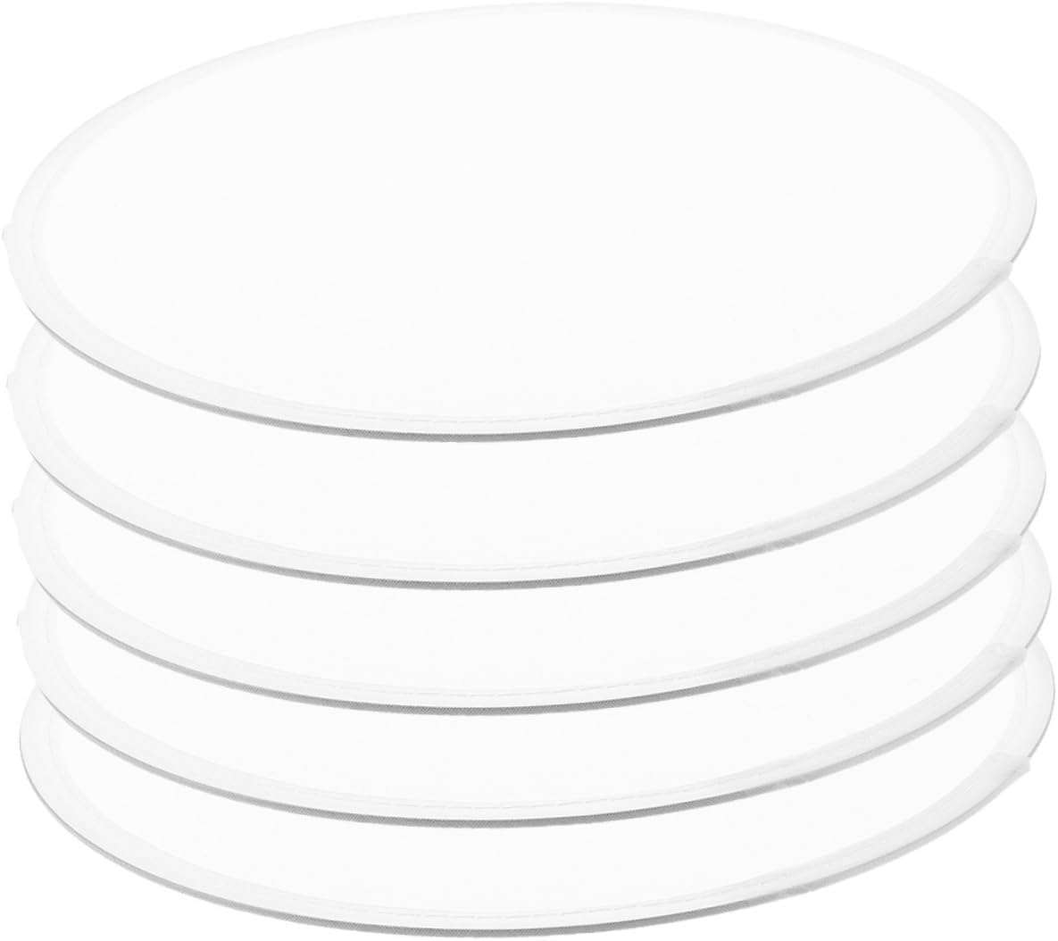 Cabilock 5Pcs Folding Fans, Portable Handheld round Fans, Black 10 Inch, Collapsible for Summer, Party, Wedding, Travel, Office, Plastic and Fabric Material