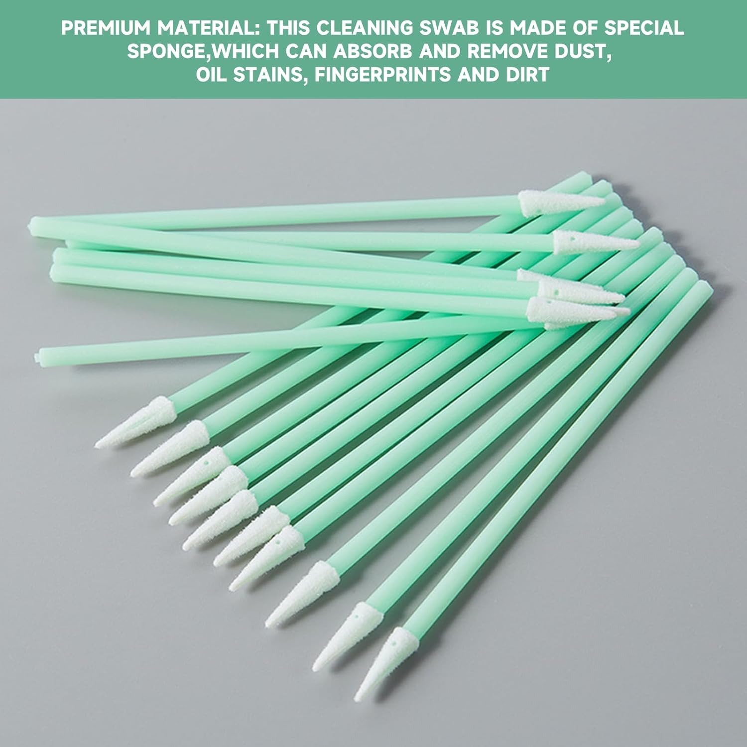 Luojinluoda 100 Pieces Dust Free Foam Swabs - Anti-Static Swabs with Tapered Tips for Inkjet Printers, Print Heads, Cameras and Optical Lenses - Versatile Swabs for Sensitive Equipment Cleaning