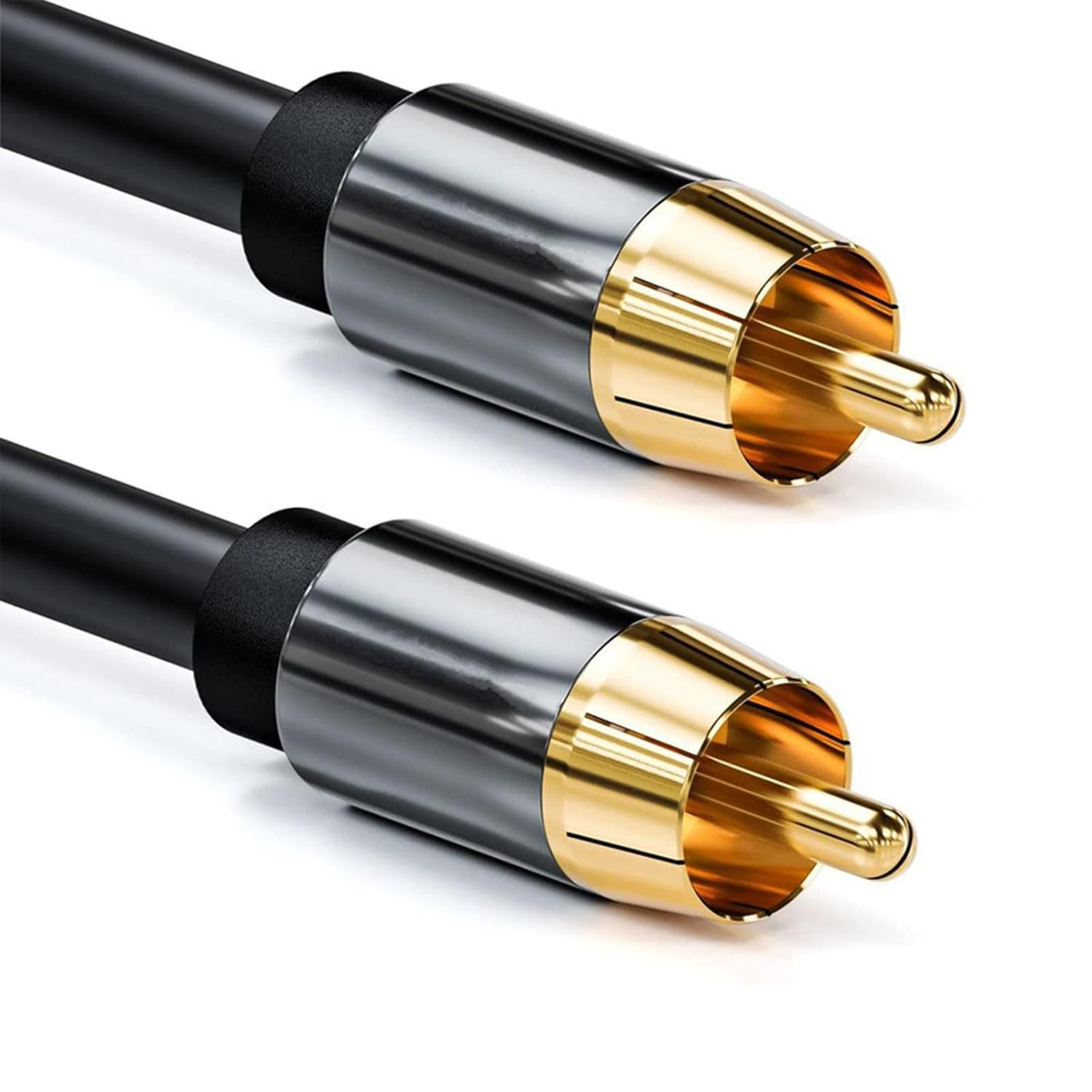 XMUXI RCA Cable Digital Coaxial Audio Cable, Subwoofer RCA to RCA Male to Male for Amps/Hi-Fis, Audio Signals Composite Video (2 Meters) image number 3