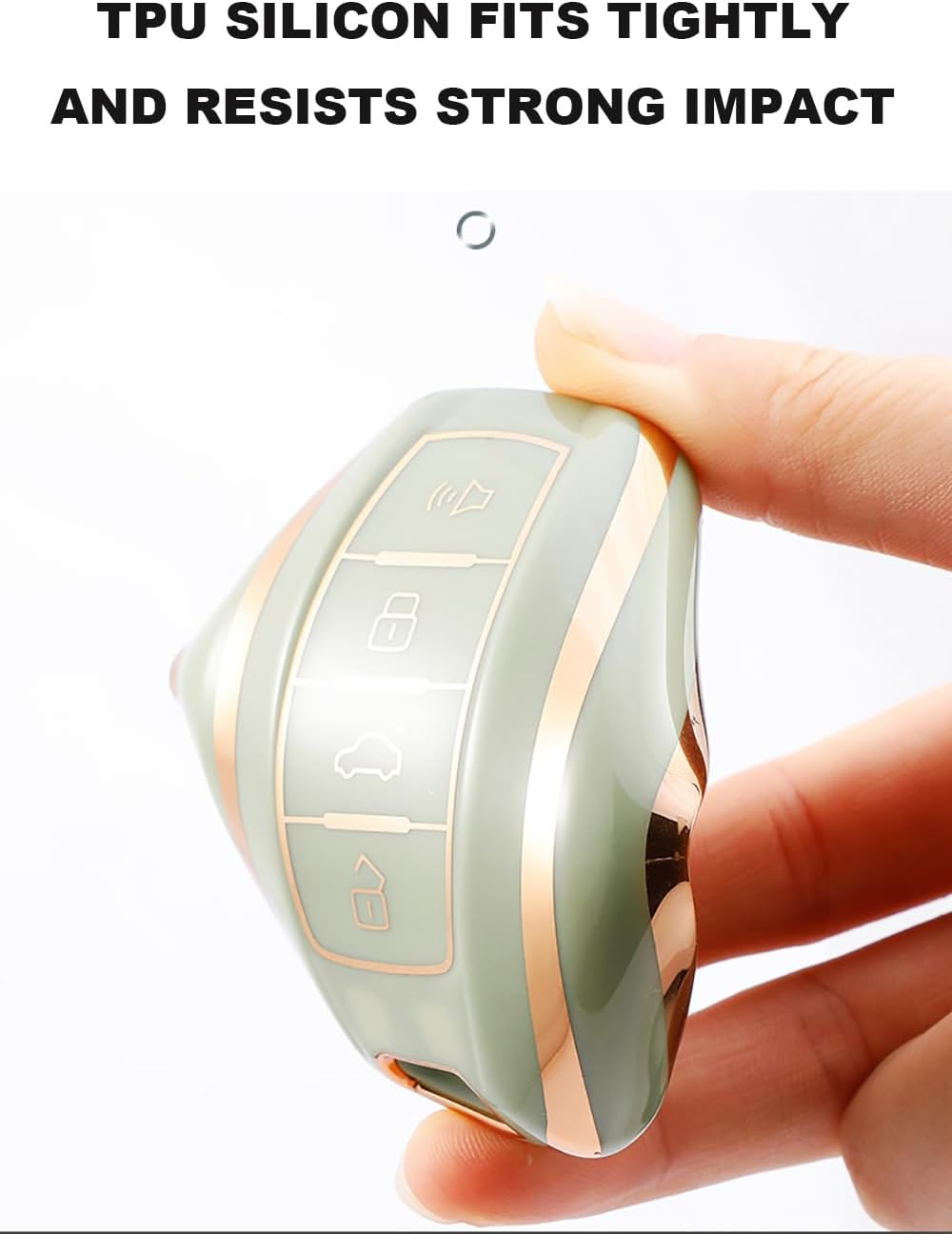 Ontto TPU Car Key Fob Cover Fit for Haval H6 H7 H9 H4 Hover H2S F5 F7 F7X F7H Dargo Jolion GMW Remote Key Case Key Shell Key Holder Keychain Protector Accessories - 3 Buttons-Black image number 7