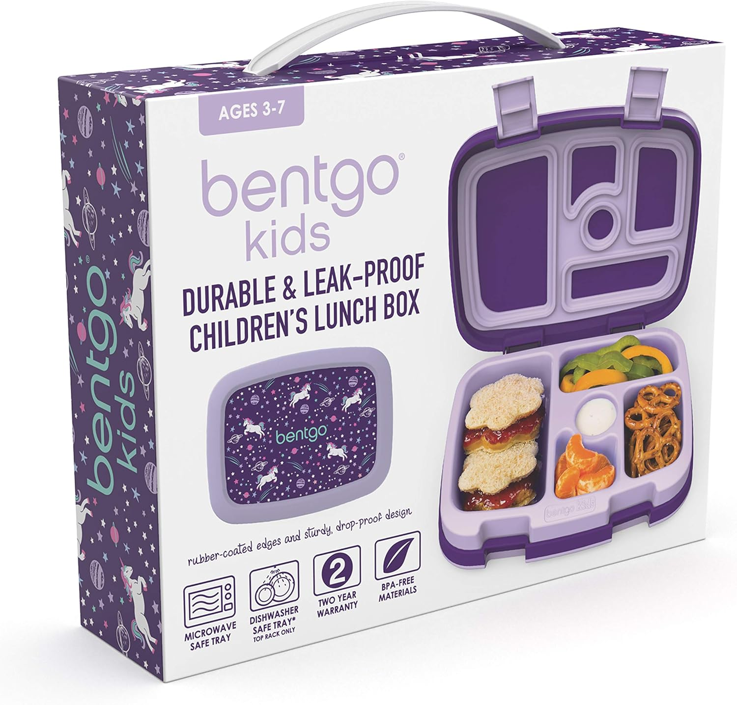 Bentgo Kids Prints Lunch Box - Unicorns image number 3