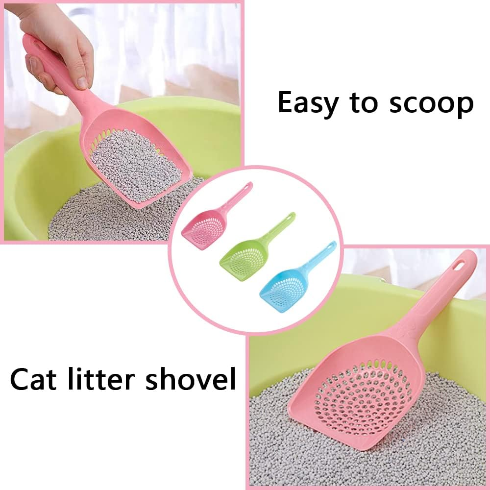 3 Pack Long Handle Cat Litter Scoop Cat Litter Shovel Kitten Cleaning Tool for Sifting Kitty Litter image number 1