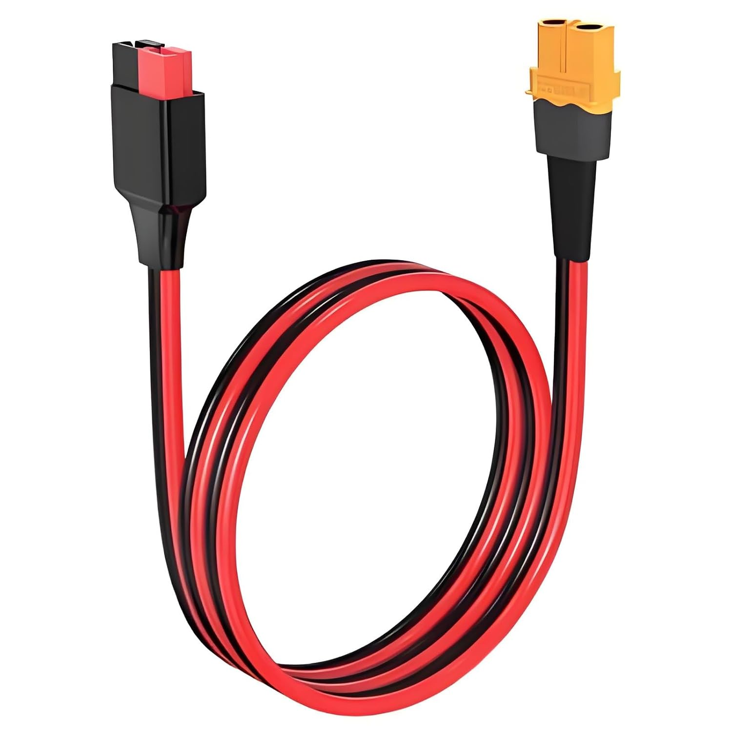 Yeanifeana XT60 to Anderson Adapter Cable 12AWG 2FT, 45A High-Current Female to Anderson Connector for RC Battery, Solar Panel, Portable Power Station, Durable Plug & Play Design