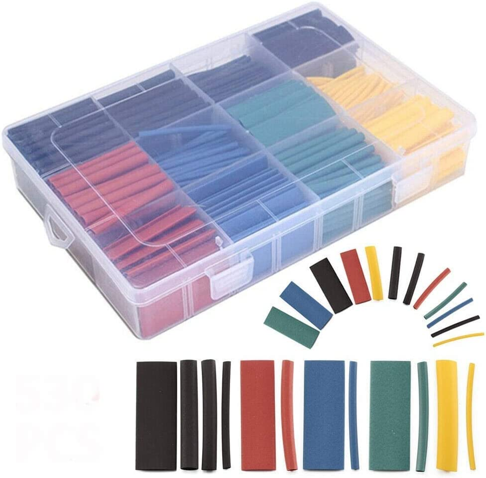 Heat Shrink Tubing Tube Assortment Wire Cable 530Pcs Insulation Sleeving Set (530PCS) image number 3