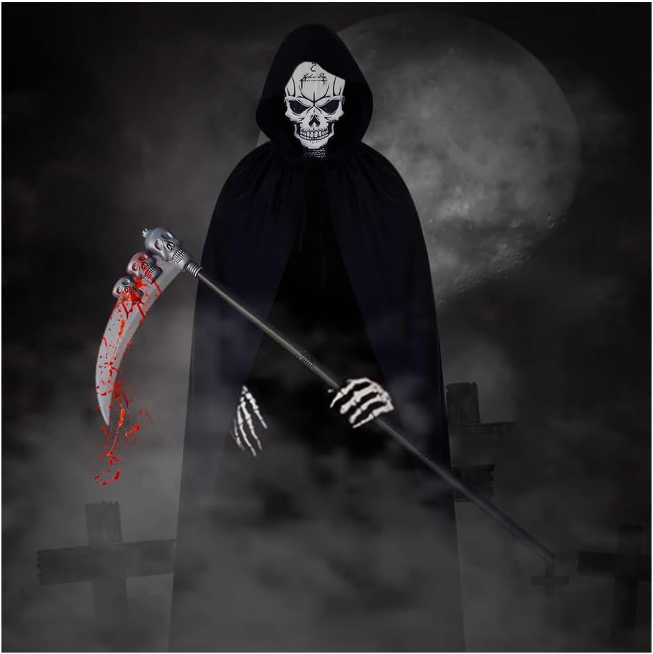 Unisex Hooded Cloak Unisex Velvet Cape Full Hooded Cloak Halloween Christmas Witch Costume Cosplay image number 1